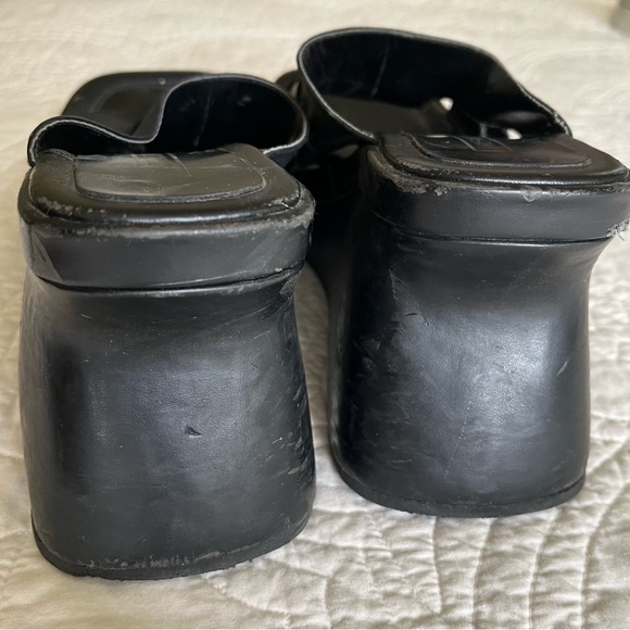 Harley-Davidson Platform Sandals. Black with Metal Accents. Size US 8/EU 39 - Picture 6 of 11